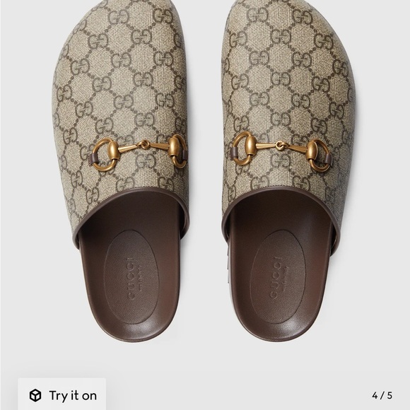 Gucci GG Supreme Women's Horsebit Mules - Picture 5 of 7